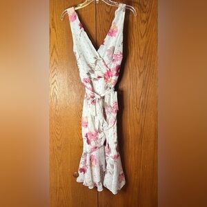 NWT City Studios Party Pink Floral High Low Junior Dress With Front Slit Size 11